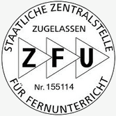 Ein Siegel der staatlichen Zentralstelle für Fernunterricht